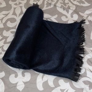 New Blue Alpaca Wool Shawl / Oversized Scarf